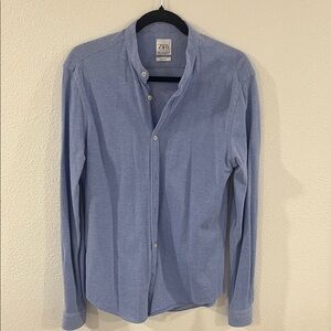 TWO Zara Men's Light Blue Casual Button Down Shirt